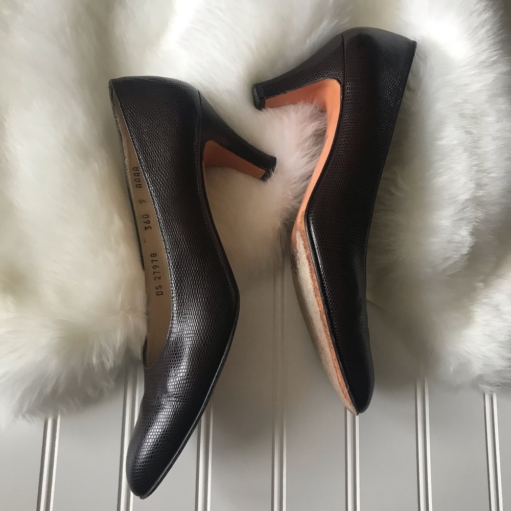 Salvatore Ferragamo brown heel 9 AAAA leather - Picture 8 of 14
